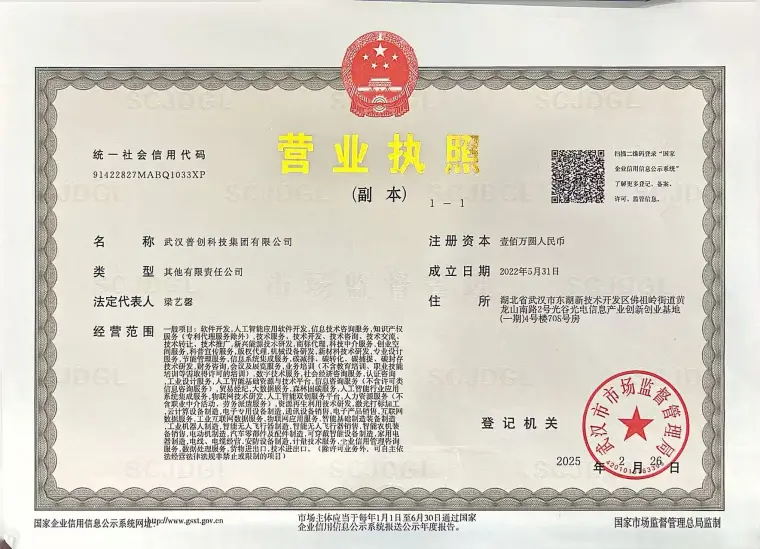 武汉普创科技集团有限公司营业执照